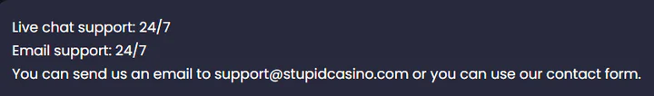 Stupid Casino : joindre l'équipe